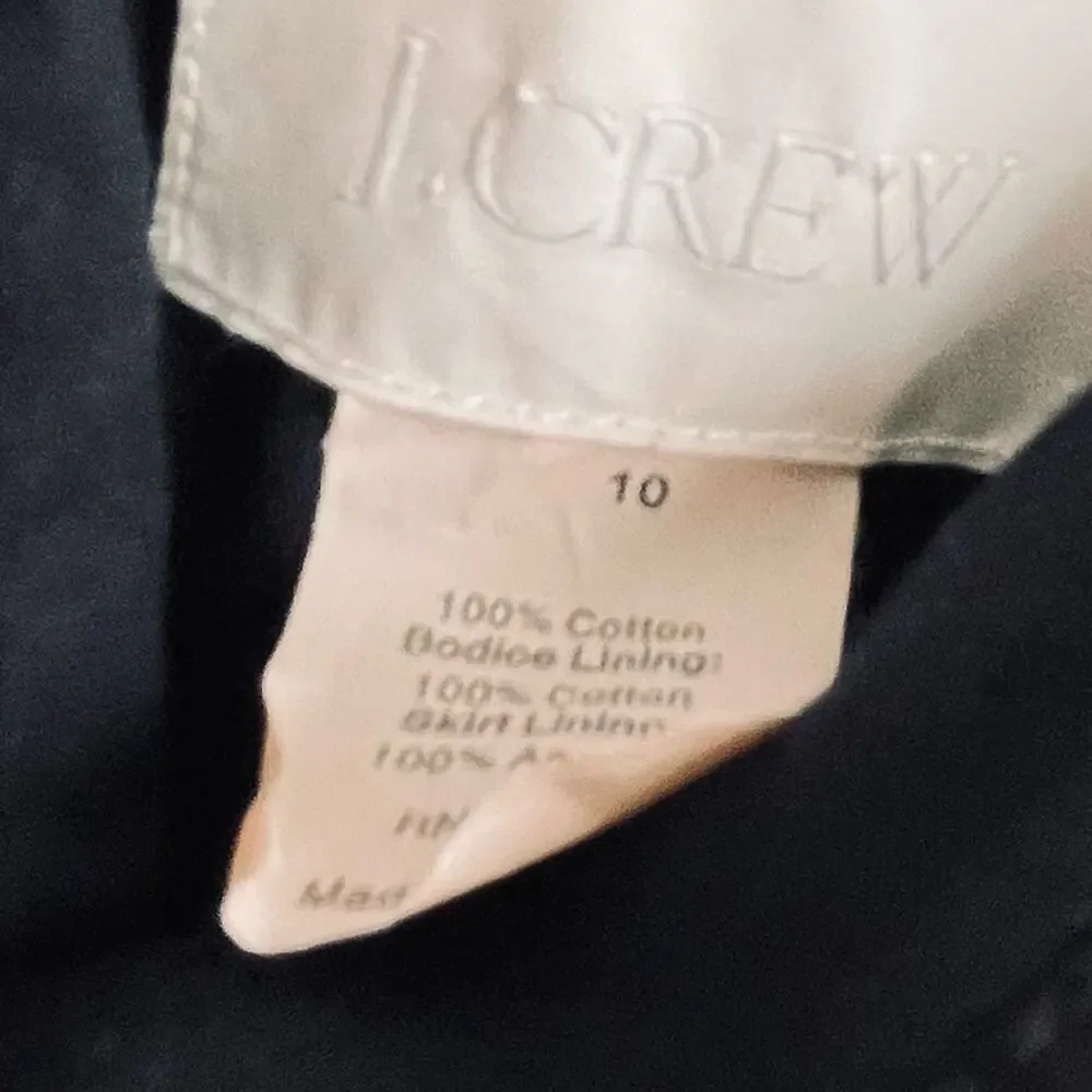 J. Crew black strapless dress mini dress size 10